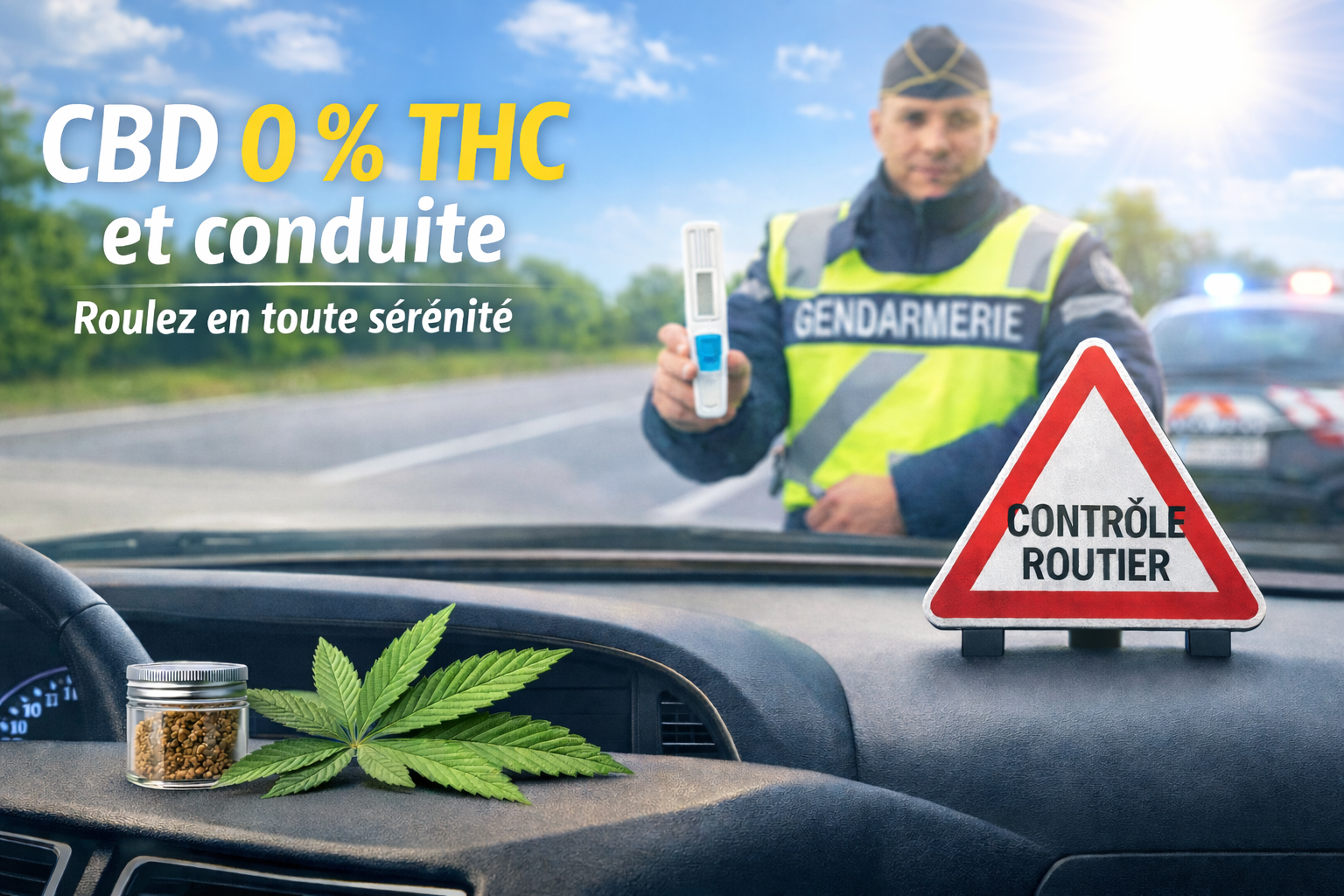 CBD 0 % THC compatible avec la conduite automobile