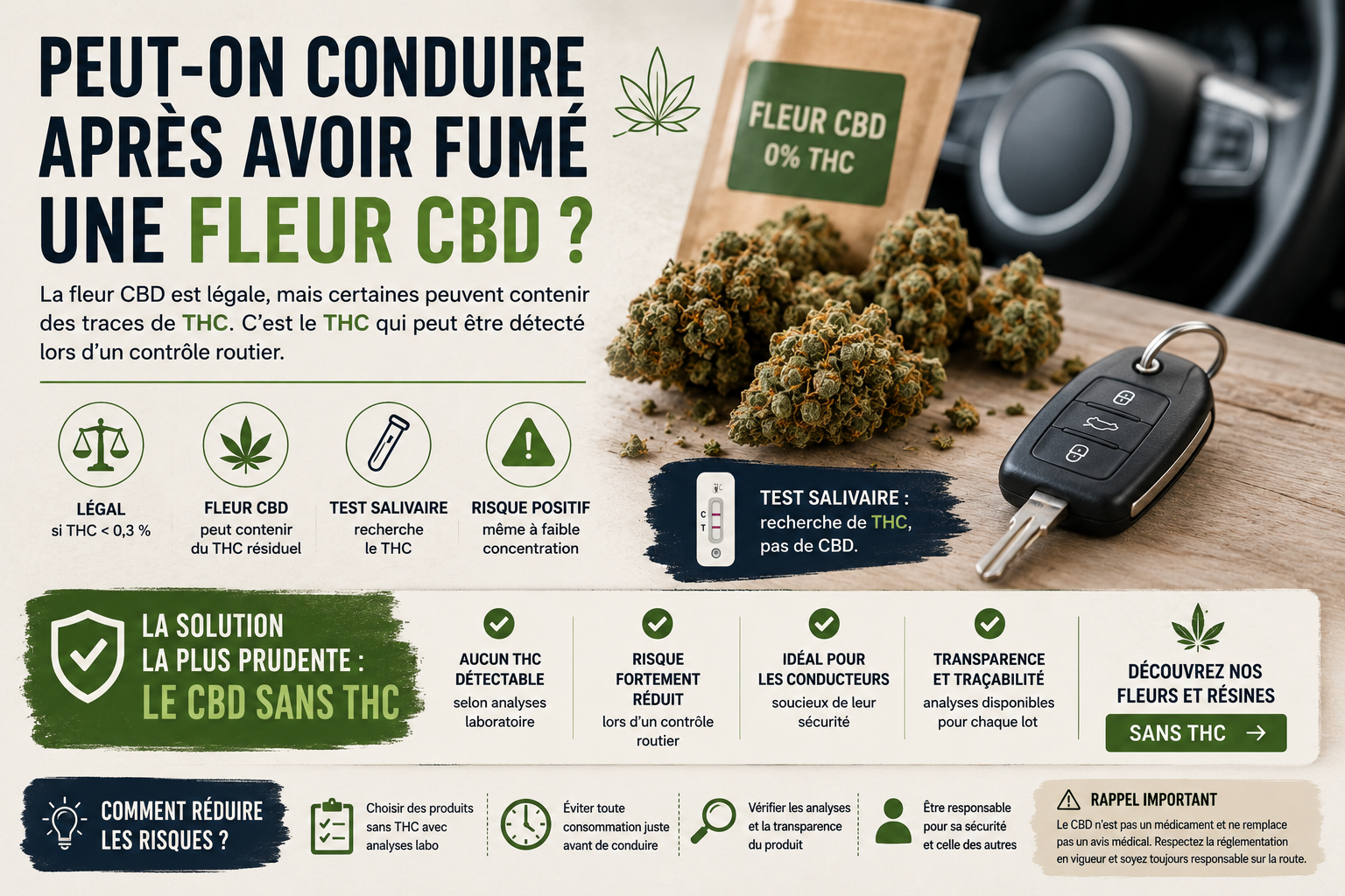 Contrôle routier après consommation de fleur CBD