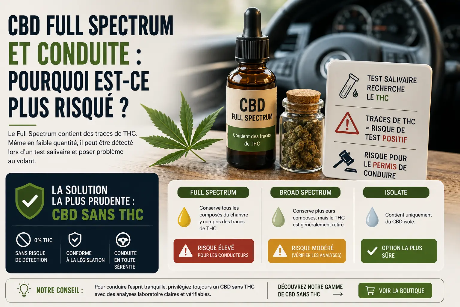 Produits CBD Full Spectrum et contrôle routier