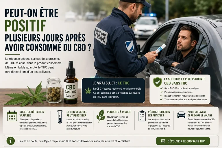 Contrôle routier plusieurs jours après consommation de CBD