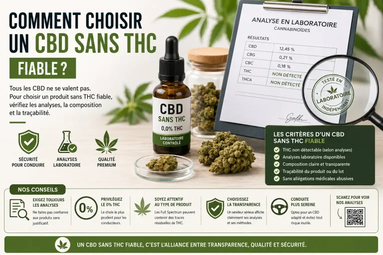 Analyses laboratoire d'un CBD sans THC fiable
